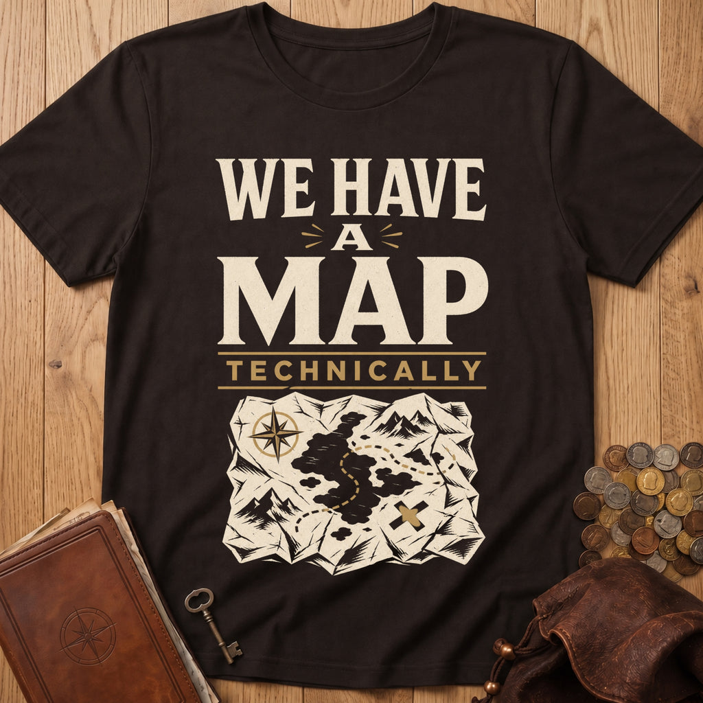 Technically A Map T‑Shirt in Dark Chocolate