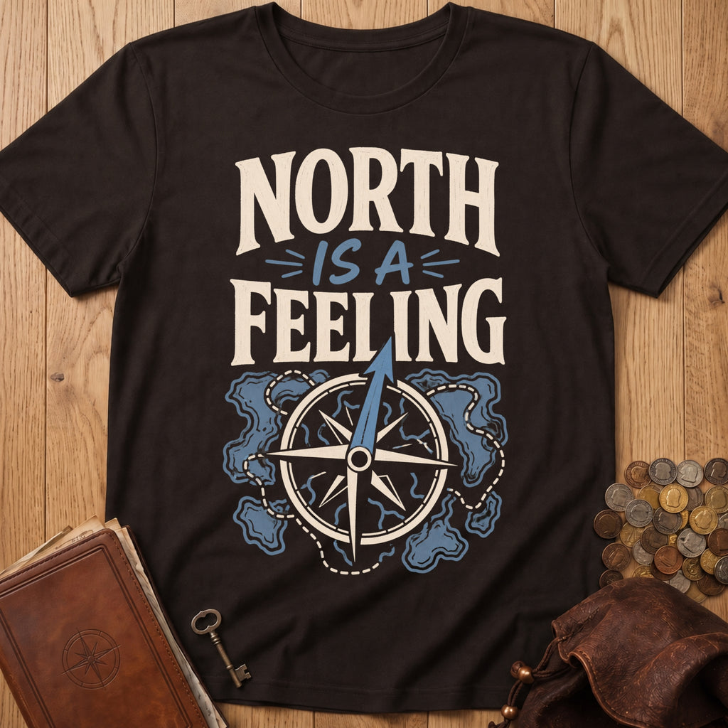 North Is A Feeling T‑Shirt in Dark Chocolate