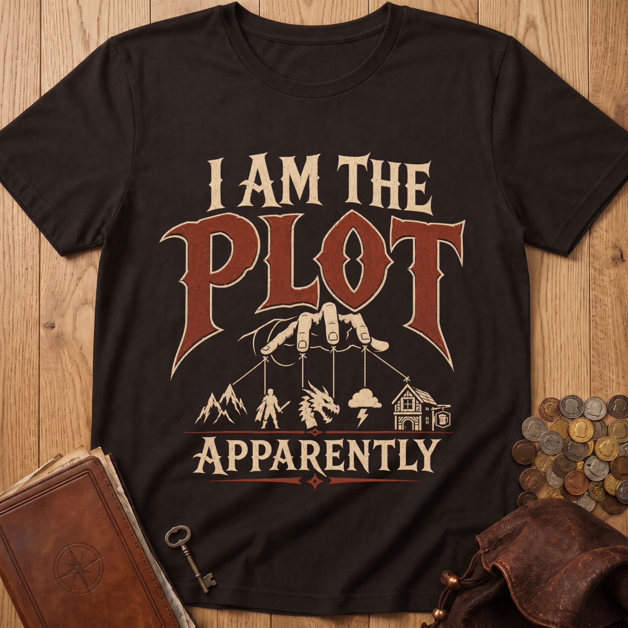 I Am the Plot T‑Shirt in Dark Chocolate