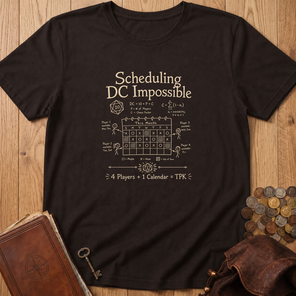 Scheduling DC Impossible T‑Shirt in Dark Chocolate