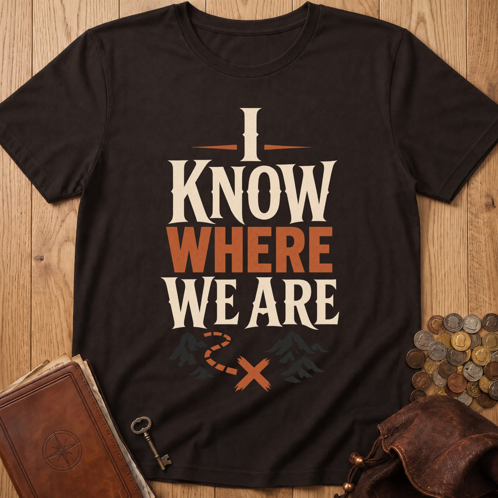 I Know Where We Are T‑Shirt in Dark Chocolate