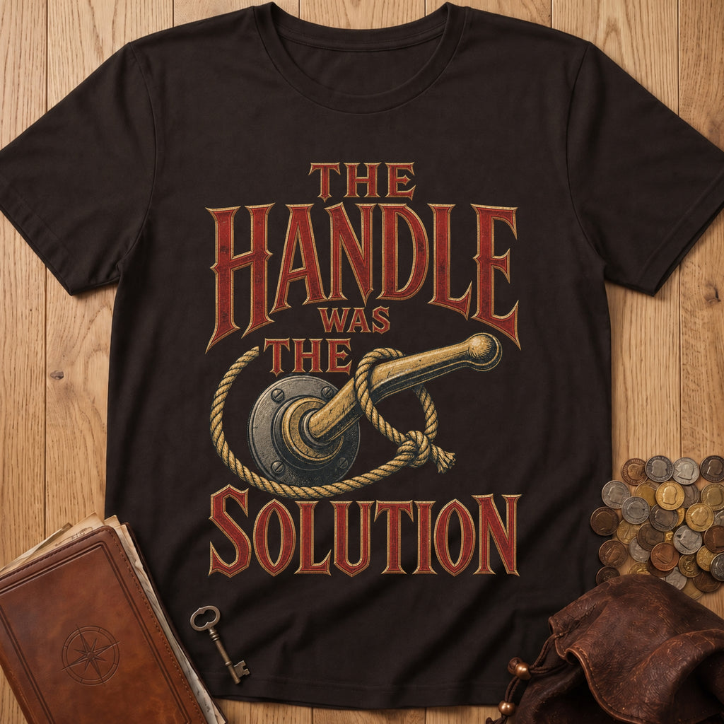 Handle Was The Solution T‑Shirt in Dark Chocolate