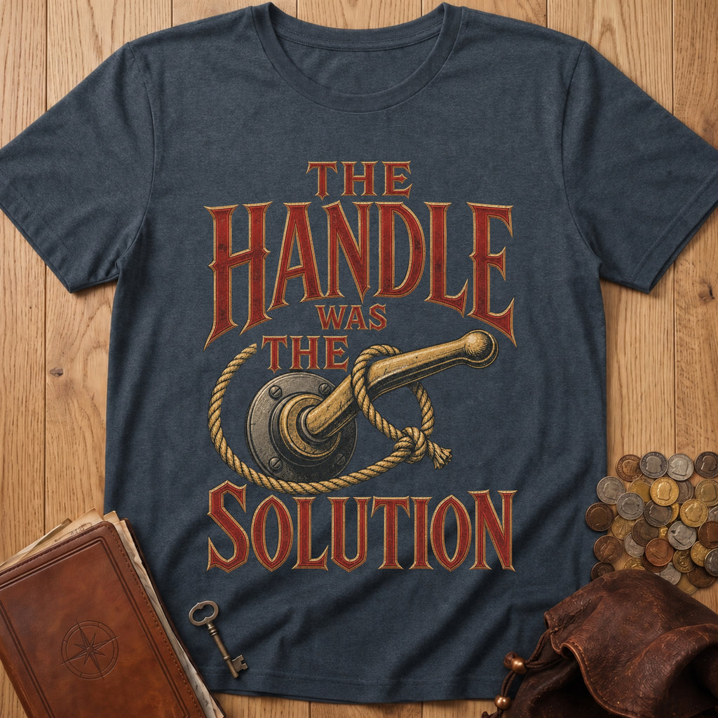 Handle Was The Solution T‑Shirt in Dark Heather