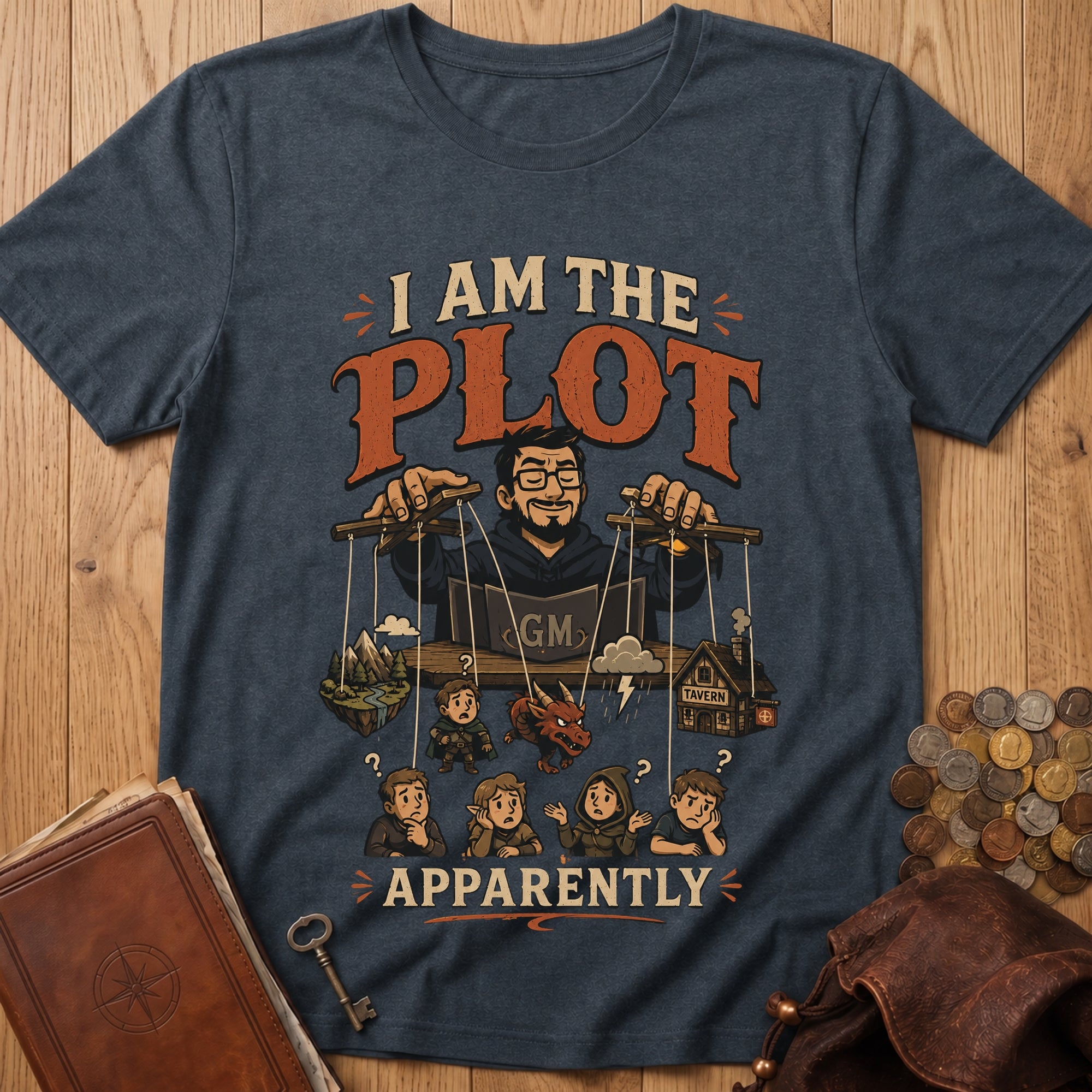 I Am the Plot T‑Shirt in Dark Heather