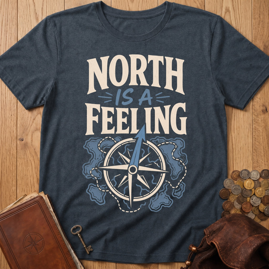 North Is A Feeling T‑Shirt in Dark Heather