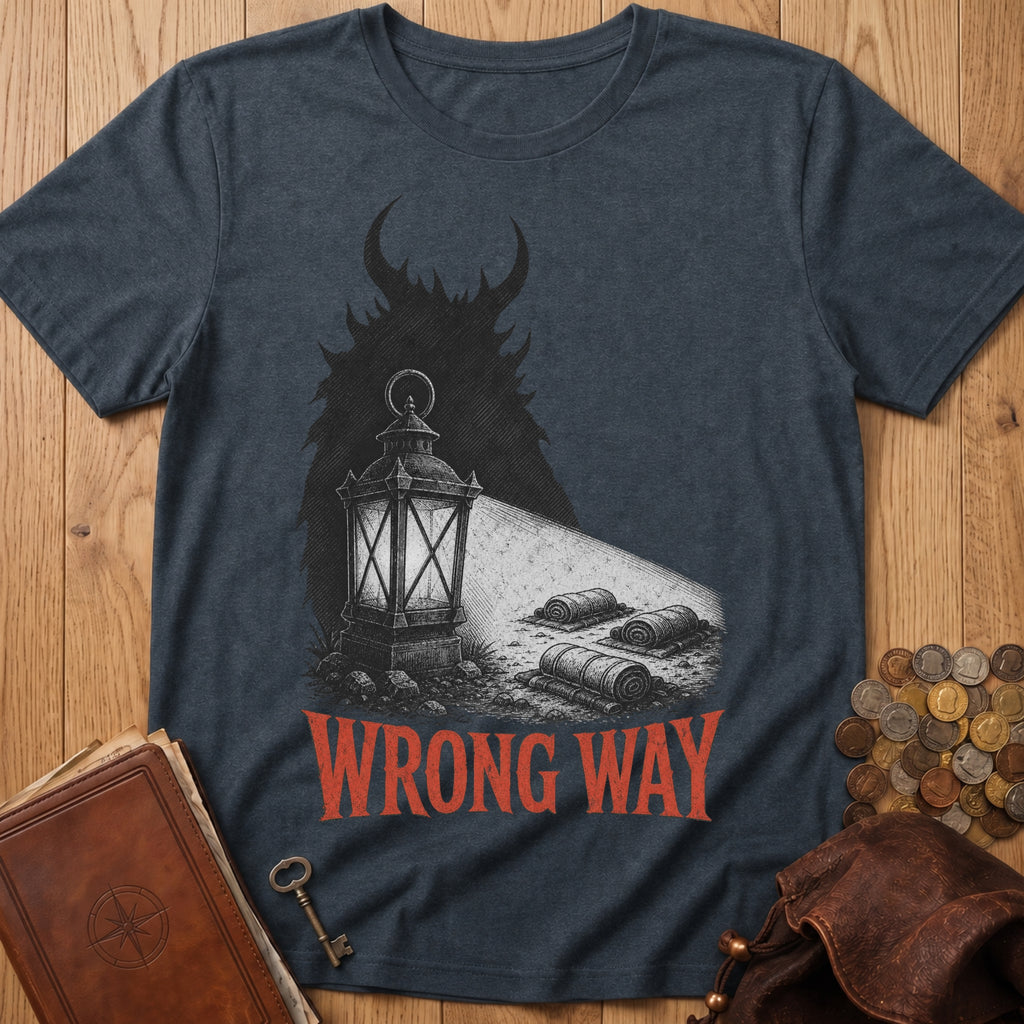 Wrong Way T‑Shirt in Dark Heather
