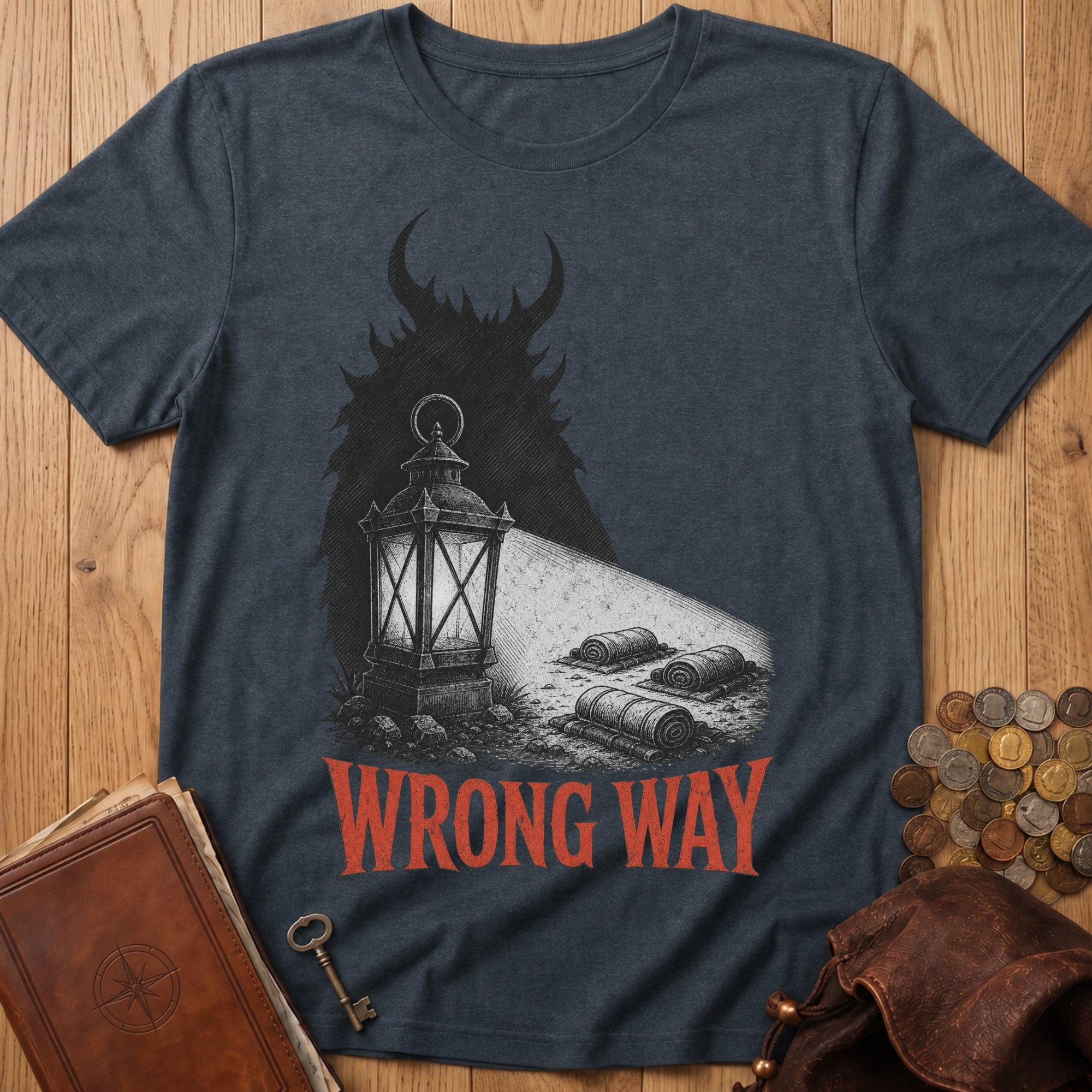 Wrong Way T‑Shirt in Dark Heather