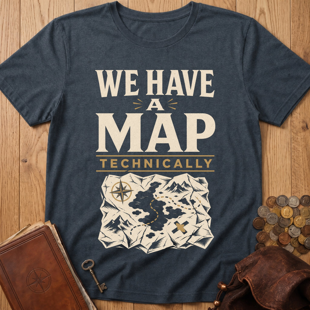 Technically A Map T‑Shirt in Dark Heather
