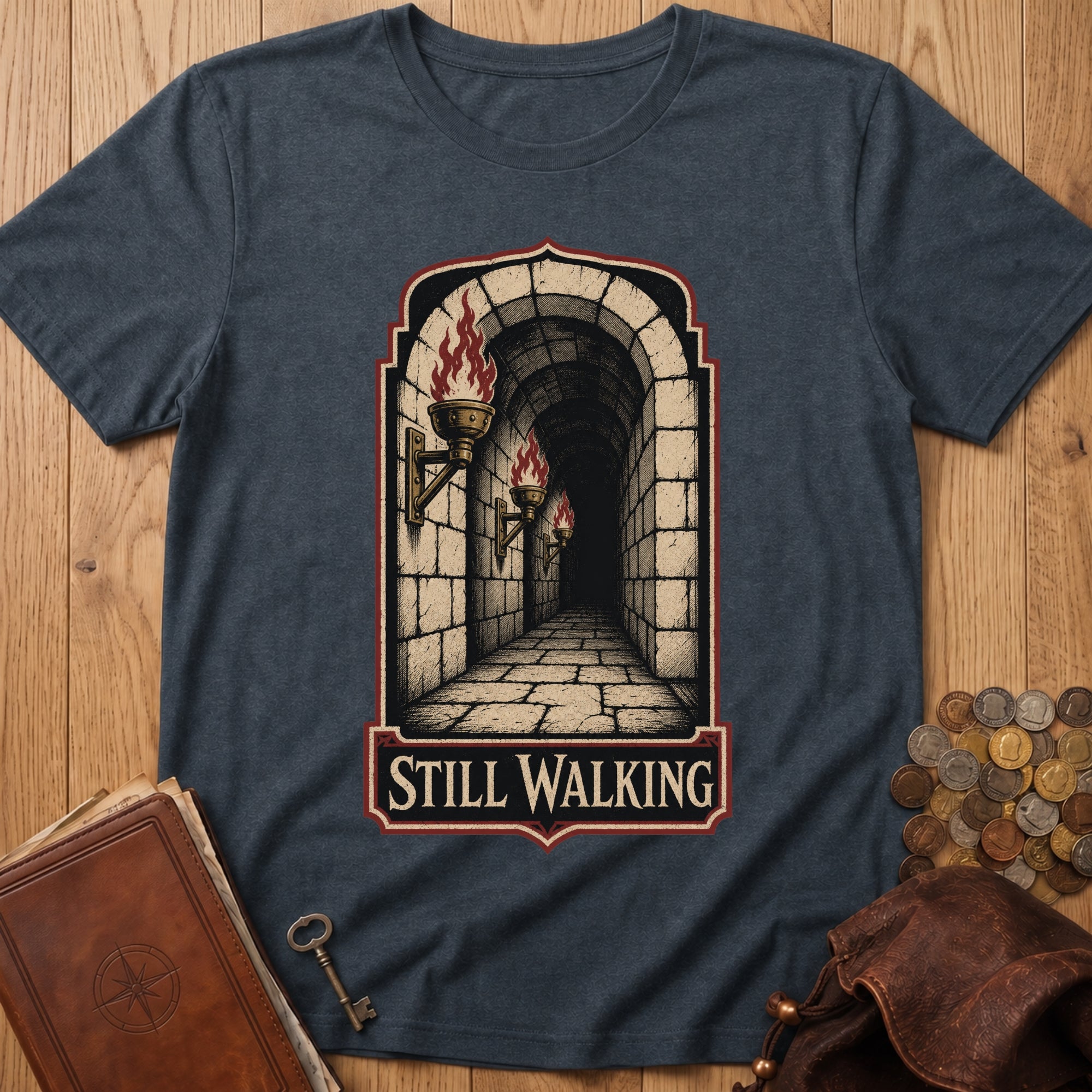 Still Walking T‑Shirt in Dark Heather