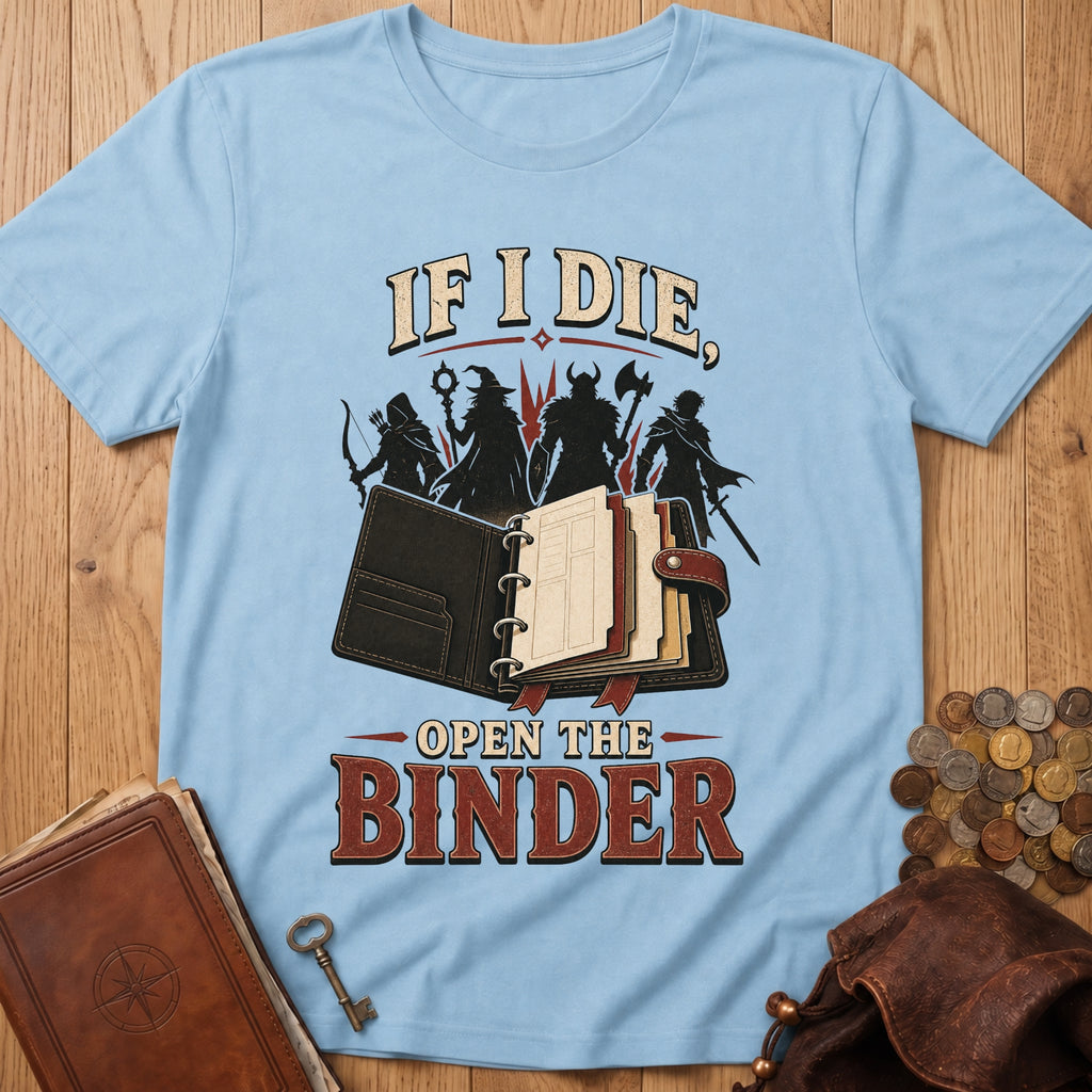 Open The Binder T‑Shirt in Light Blue