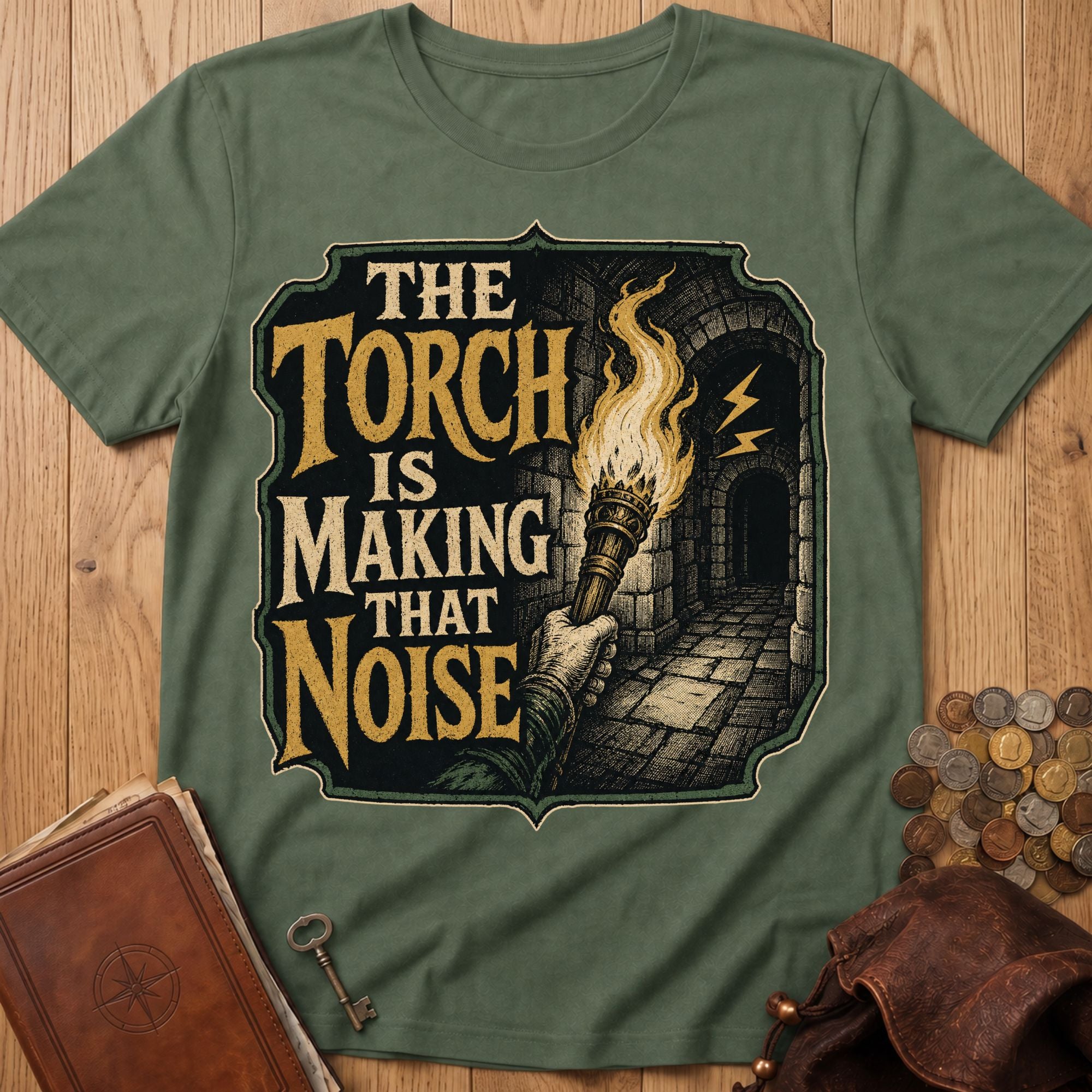 Torch Noise T‑Shirt in Military Green