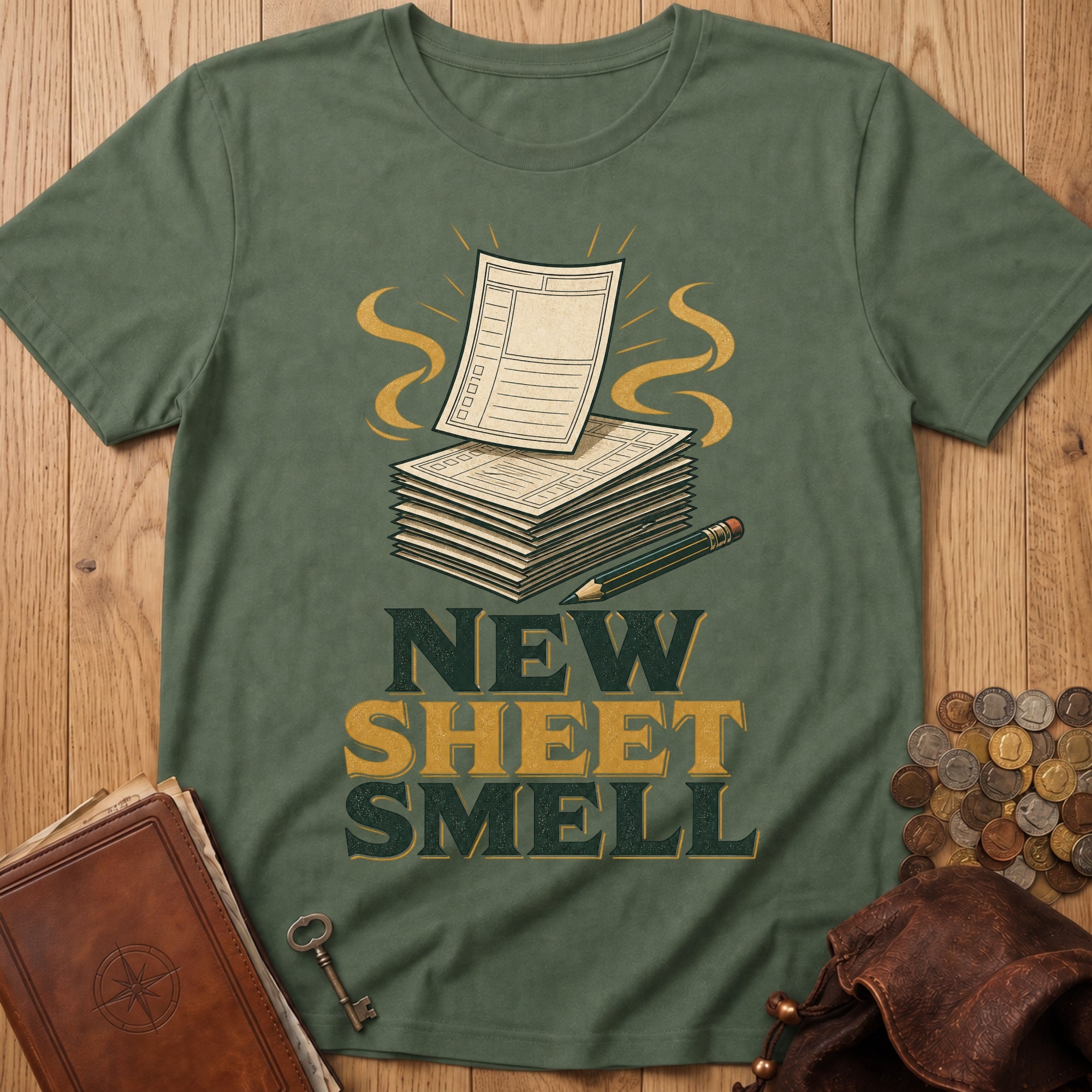New Sheet Smell T‑Shirt in Military Green