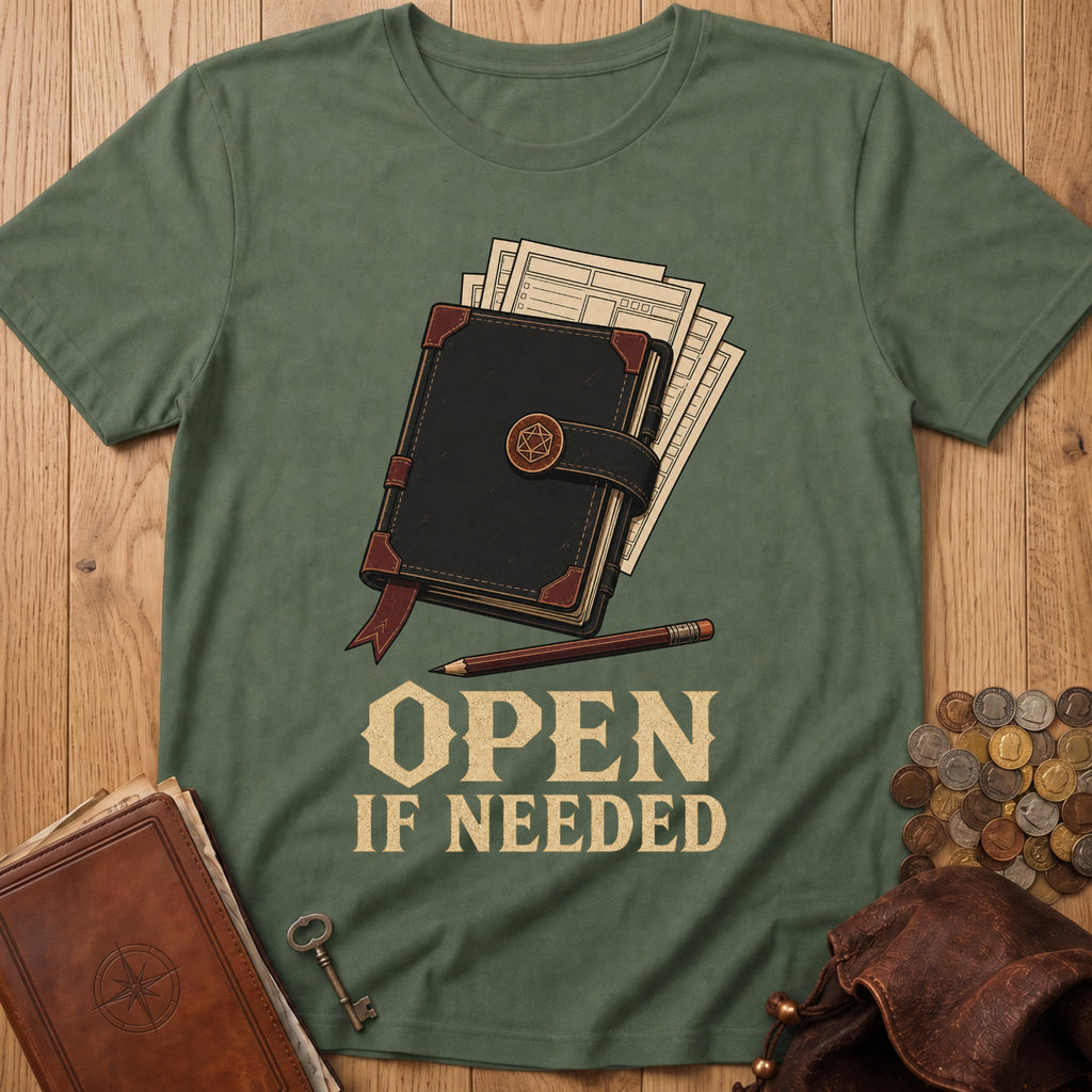 Open If Needed T‑Shirt in Military Green