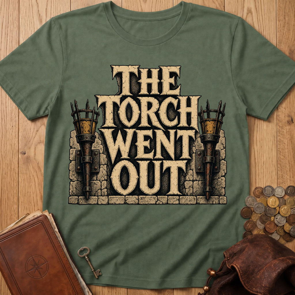The Torch Went Out T‑Shirt in Military Green