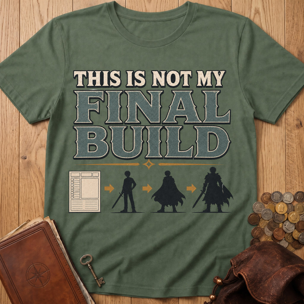 Not My Final Build T‑Shirt in Military Green