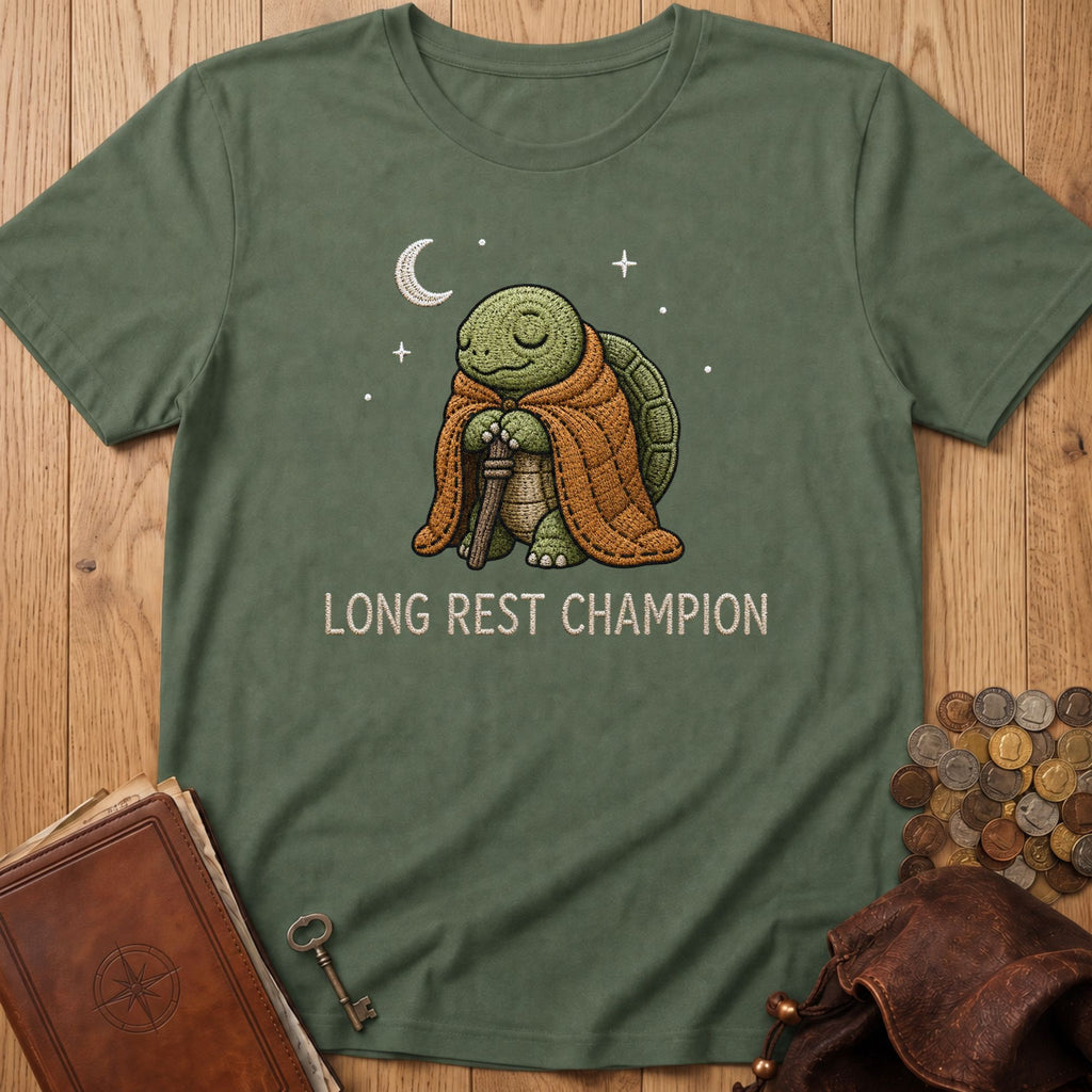 Long Rest Champion T‑Shirt in Military Green