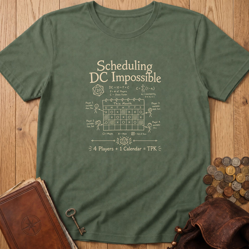 Scheduling DC Impossible T‑Shirt in Military Green
