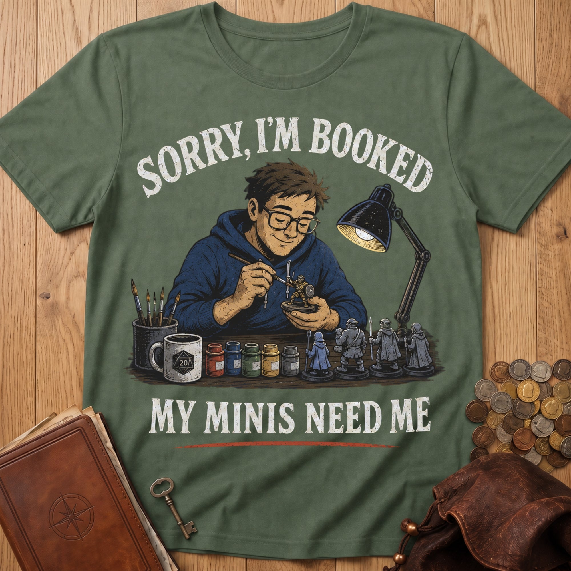My Minis Need Me T‑Shirt in Military Green