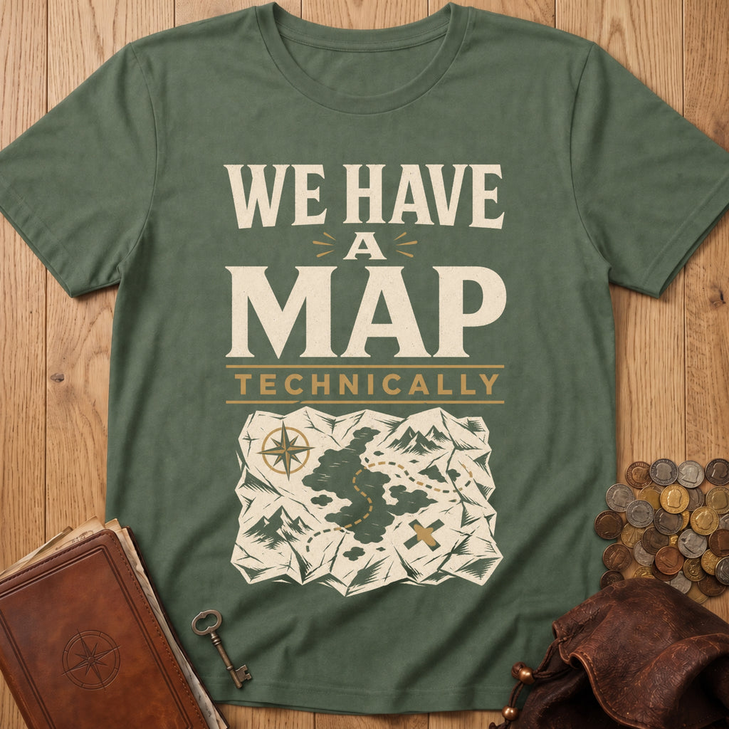 Technically A Map T‑Shirt in Military Green