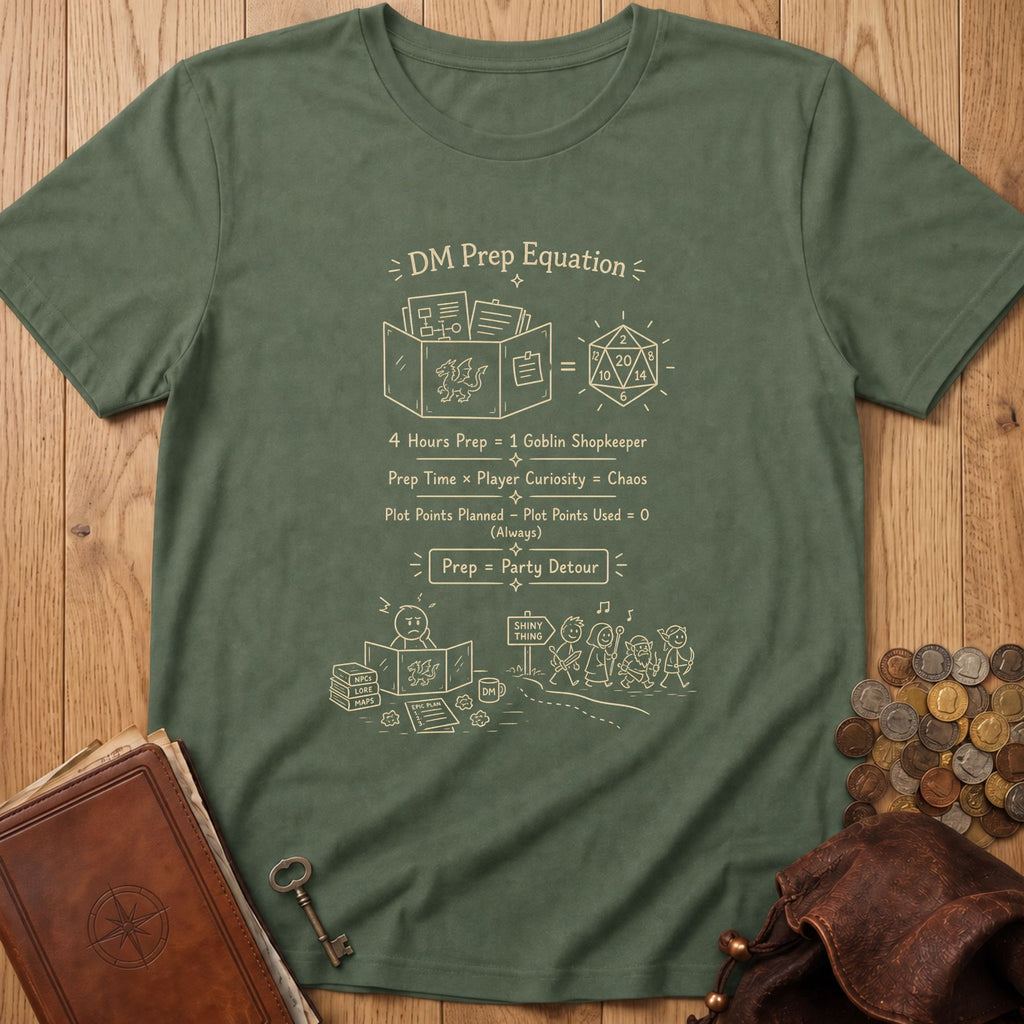 DM Prep Equation D20 T‑Shirt in Military Green