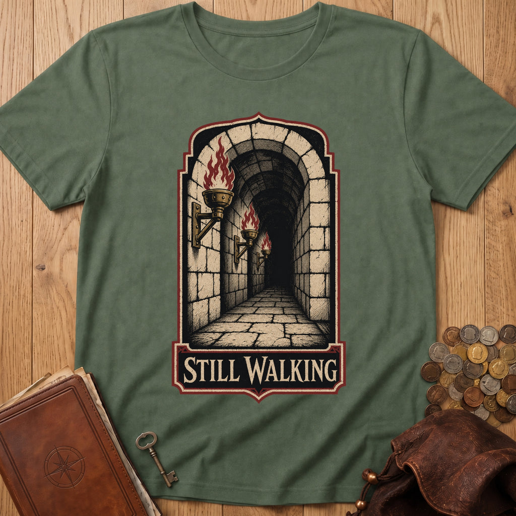Still Walking T‑Shirt in Military Green
