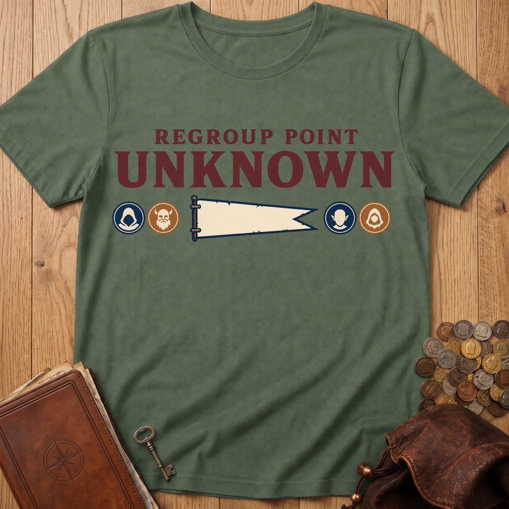 Regroup Point Unknown T‑Shirt in Military Green
