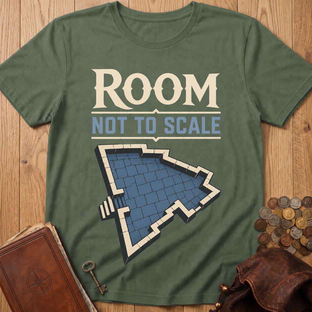 Room Not To Scale T‑Shirt in Military Green