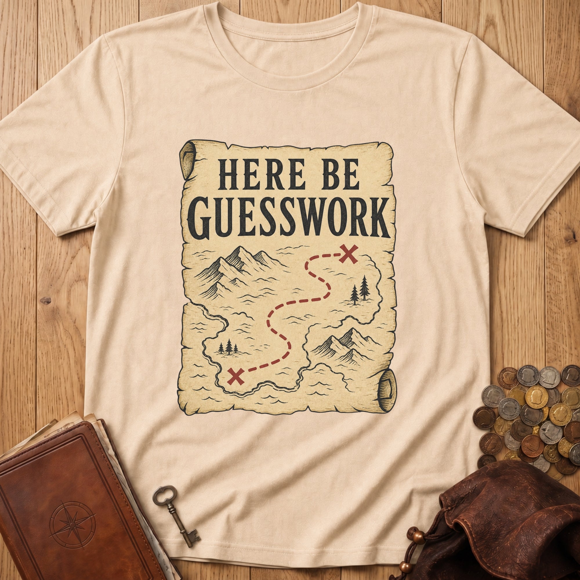 Here Be Guesswork T‑Shirt in Natural