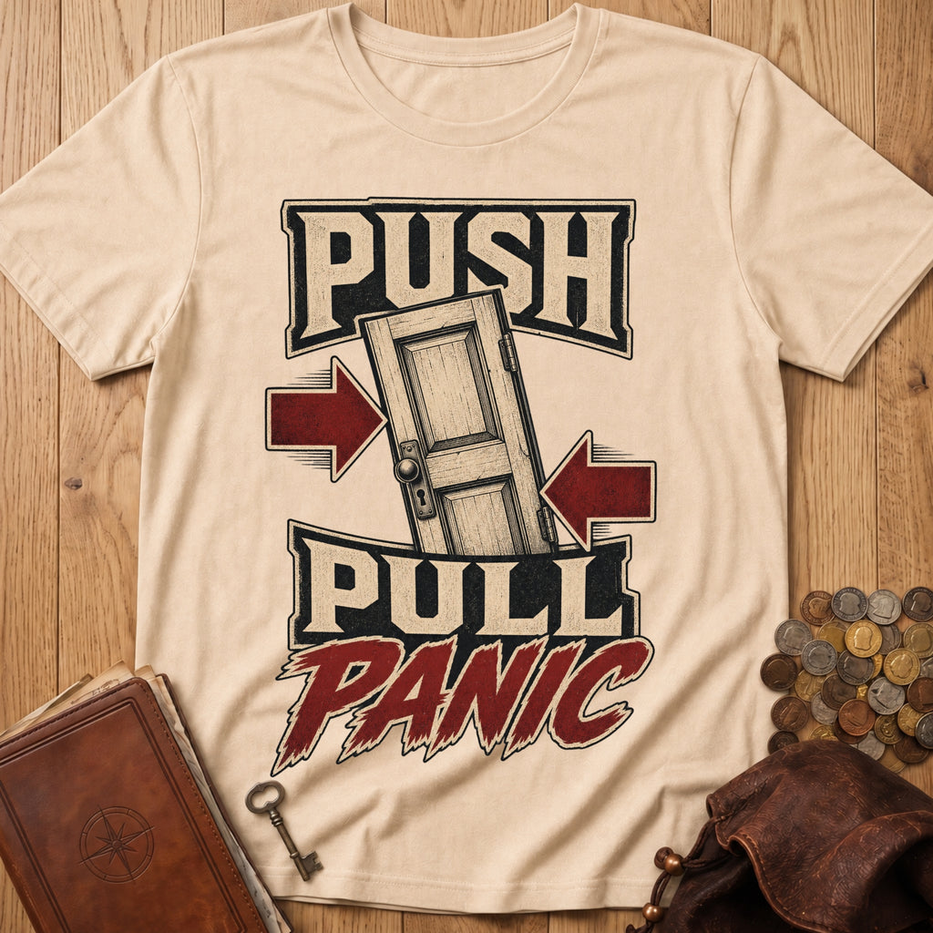 Push Pull Panic T‑Shirt in Natural