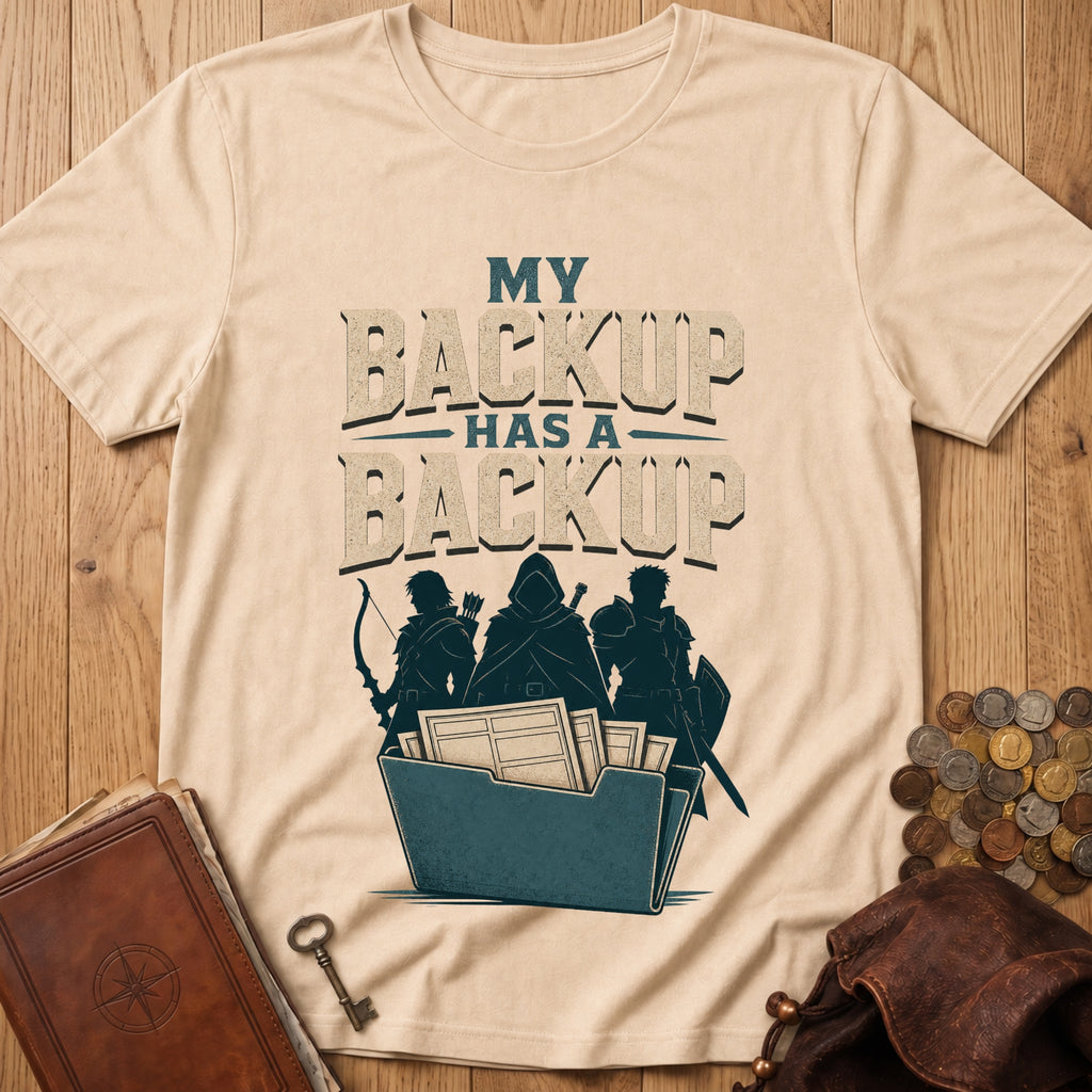 Backup Has A Backup T‑Shirt in Natural