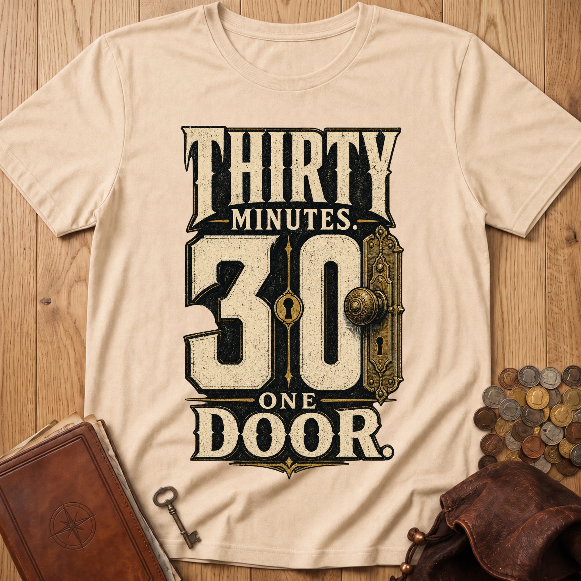 Thirty Minutes One Door T‑Shirt in Natural