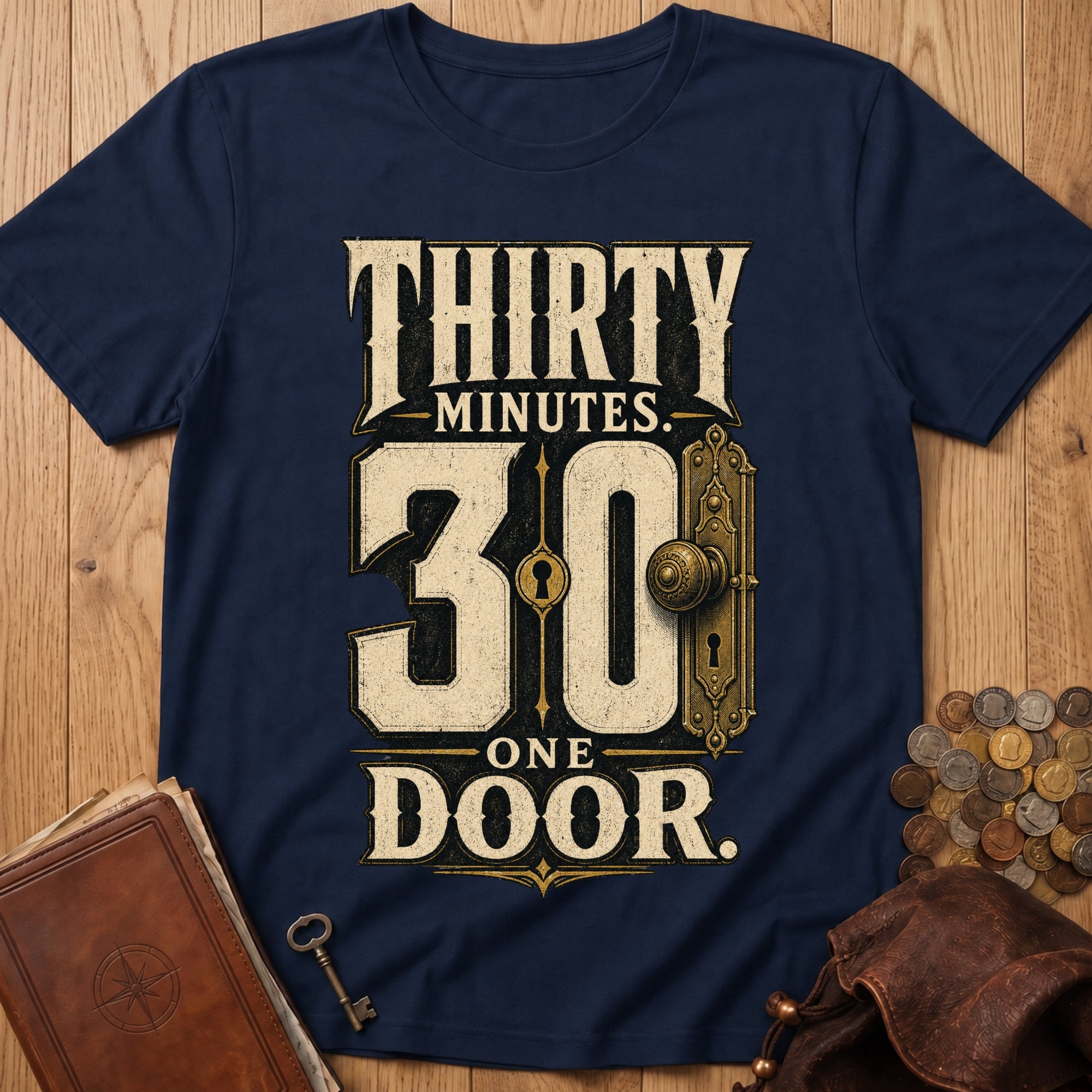 Thirty Minutes One Door T‑Shirt in Navy