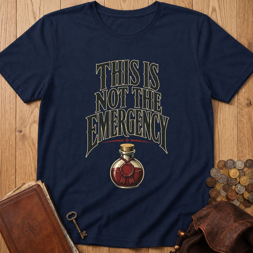 Not The Emergency T‑Shirt in Navy