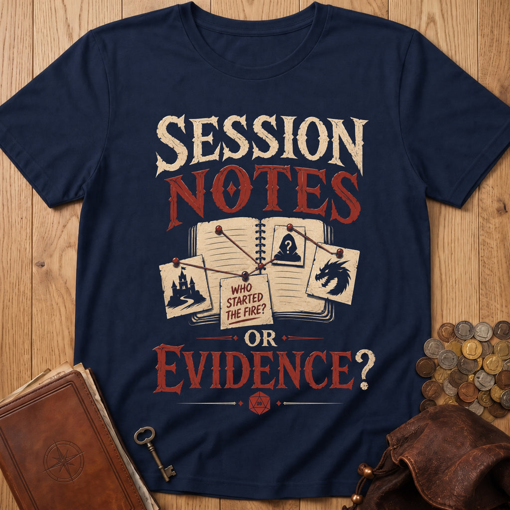 Session Notes Evidence T‑Shirt in Navy