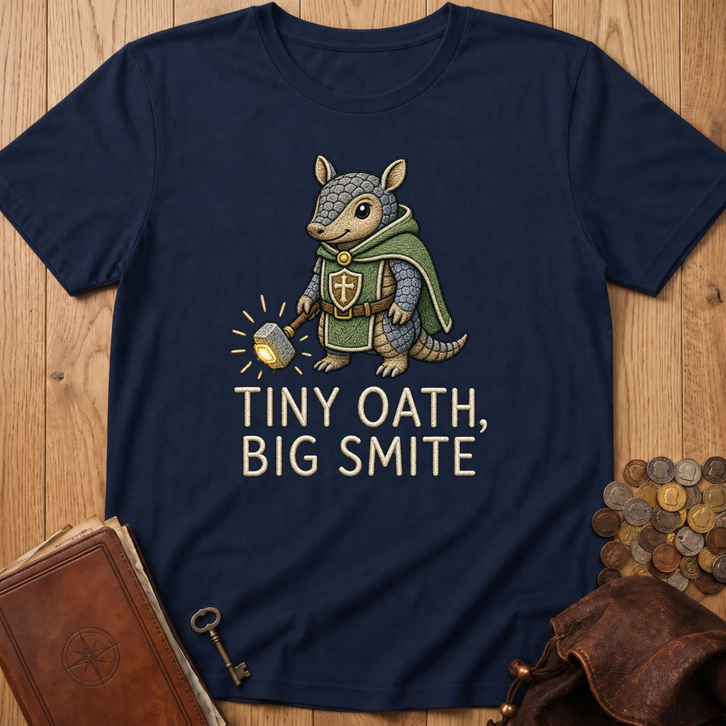 Tiny Oath, Big Smite T‑Shirt in Navy