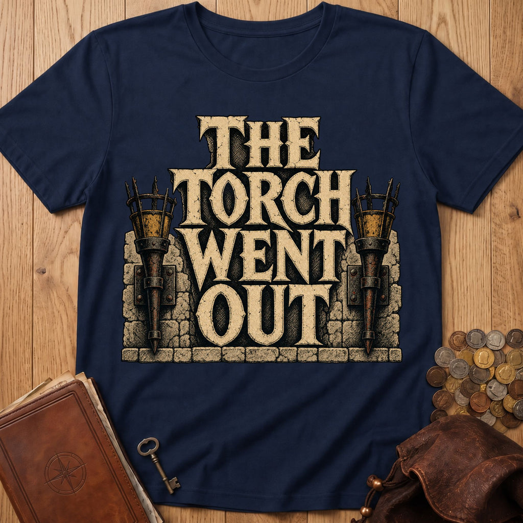 The Torch Went Out T‑Shirt in Navy