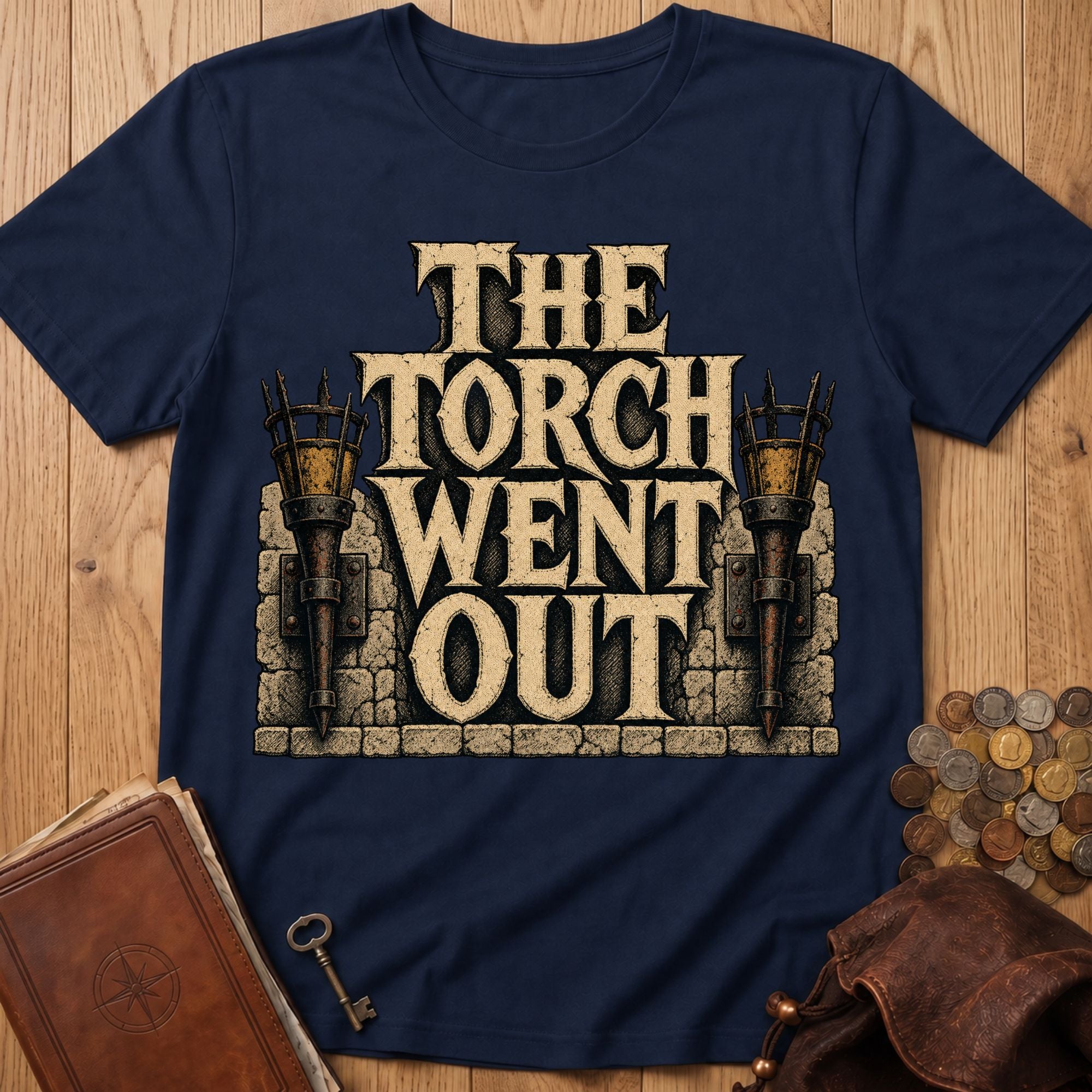The Torch Went Out T‑Shirt in Navy