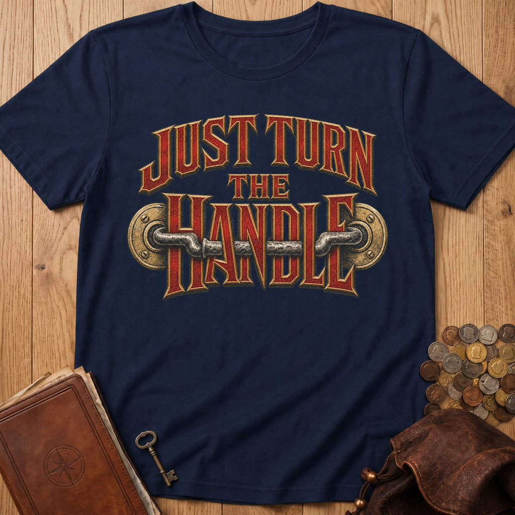 Just Turn The Handle T‑Shirt in Navy
