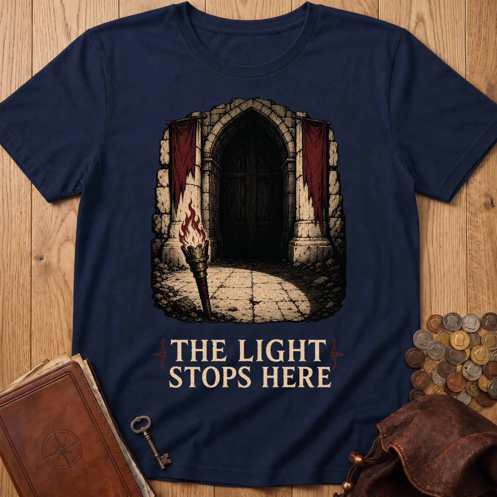 The Light Stops Here T‑Shirt in Navy