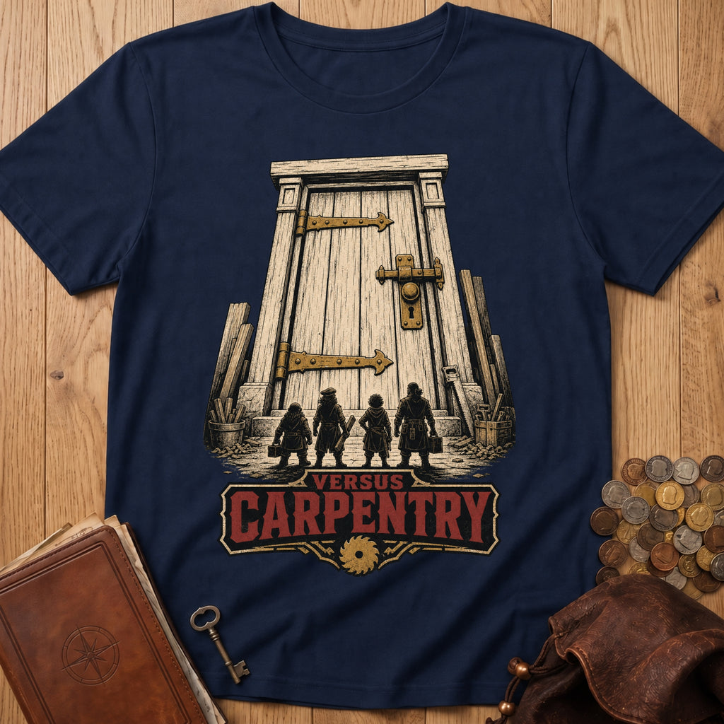 Party Versus Carpentry T‑Shirt in Navy