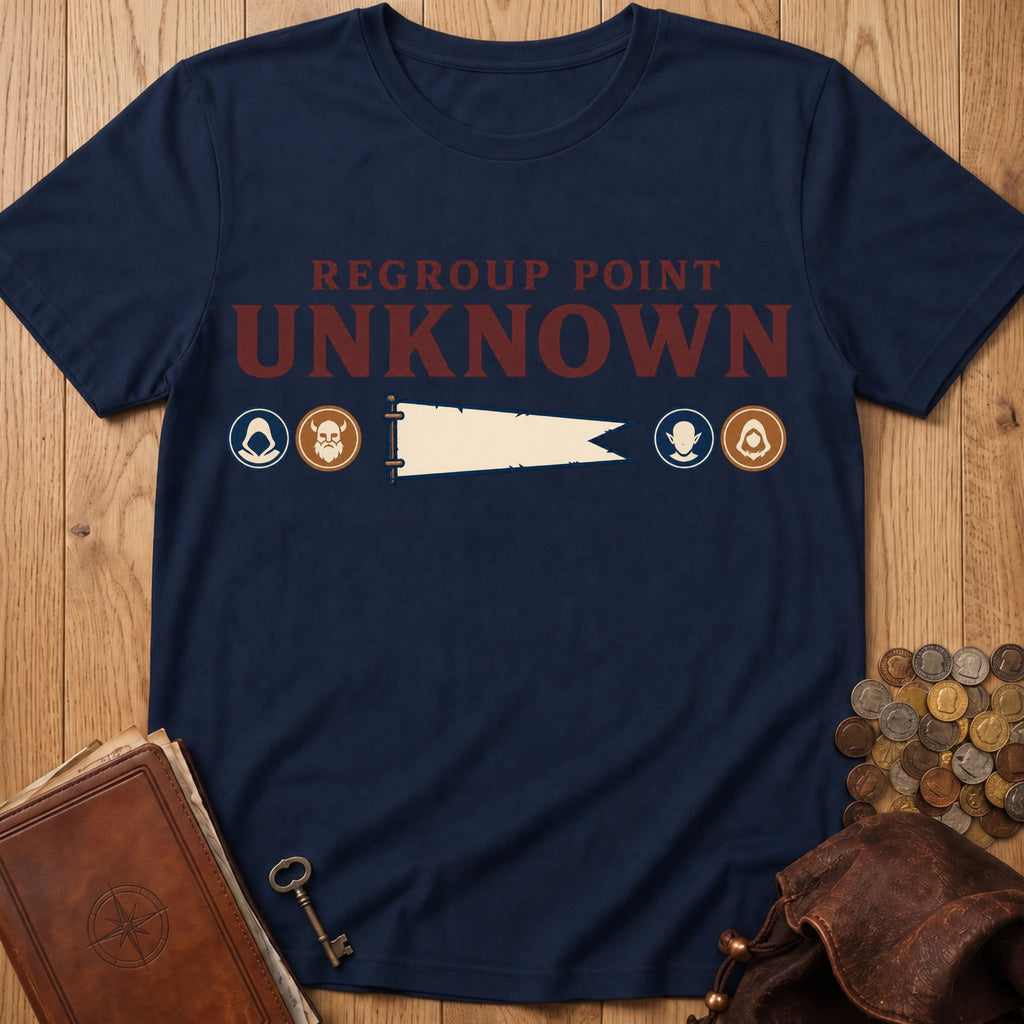 Regroup Point Unknown T‑Shirt in Navy