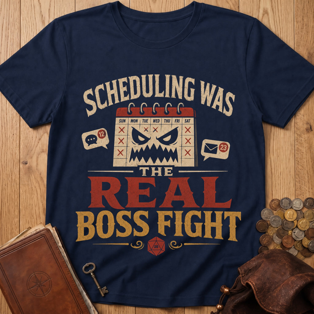 Party Scheduling T‑Shirt in Navy