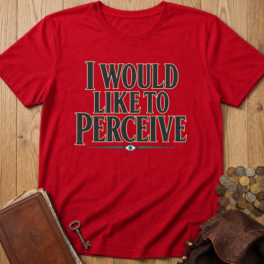 I Would Like To Perceive T‑Shirt in Red