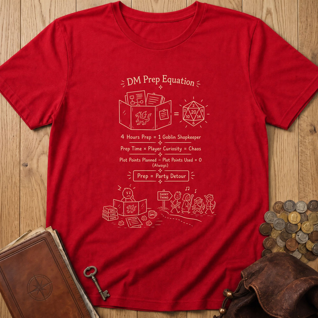 DM Prep Equation D20 T‑Shirt in Red