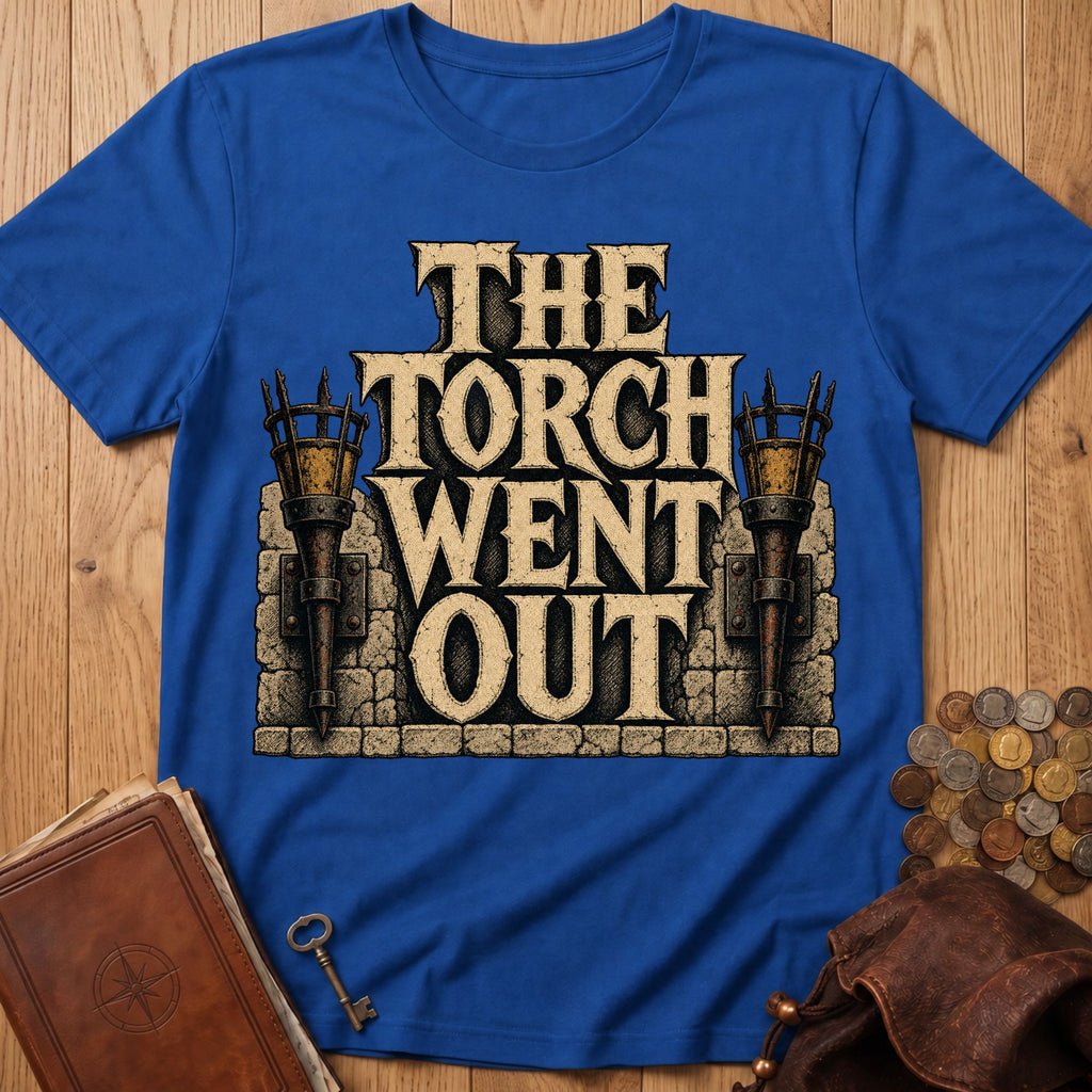 The Torch Went Out T‑Shirt in Royal