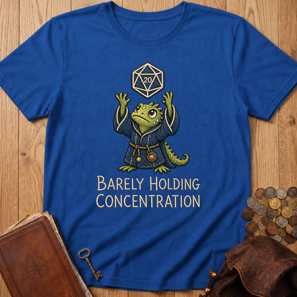 Barely Holding Concentration T‑Shirt in Royal