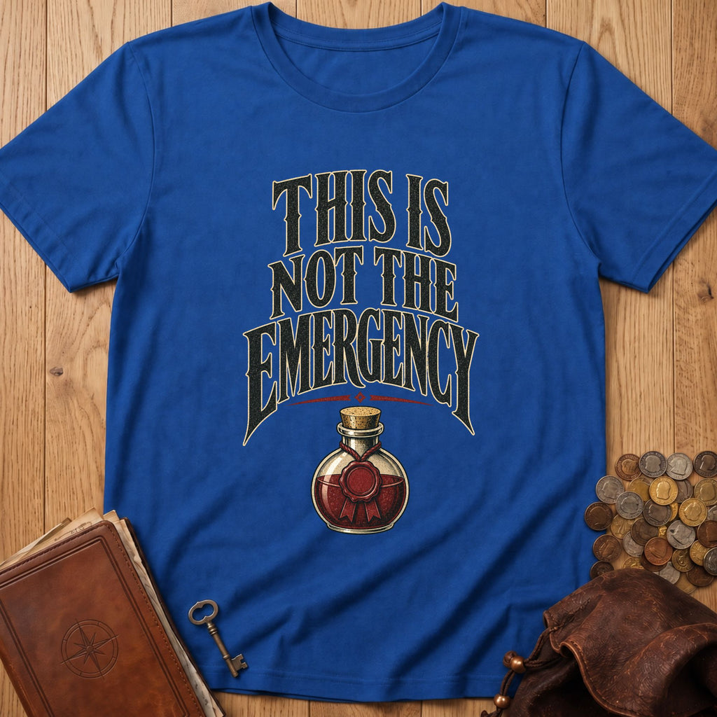 Not The Emergency T‑Shirt in Royal