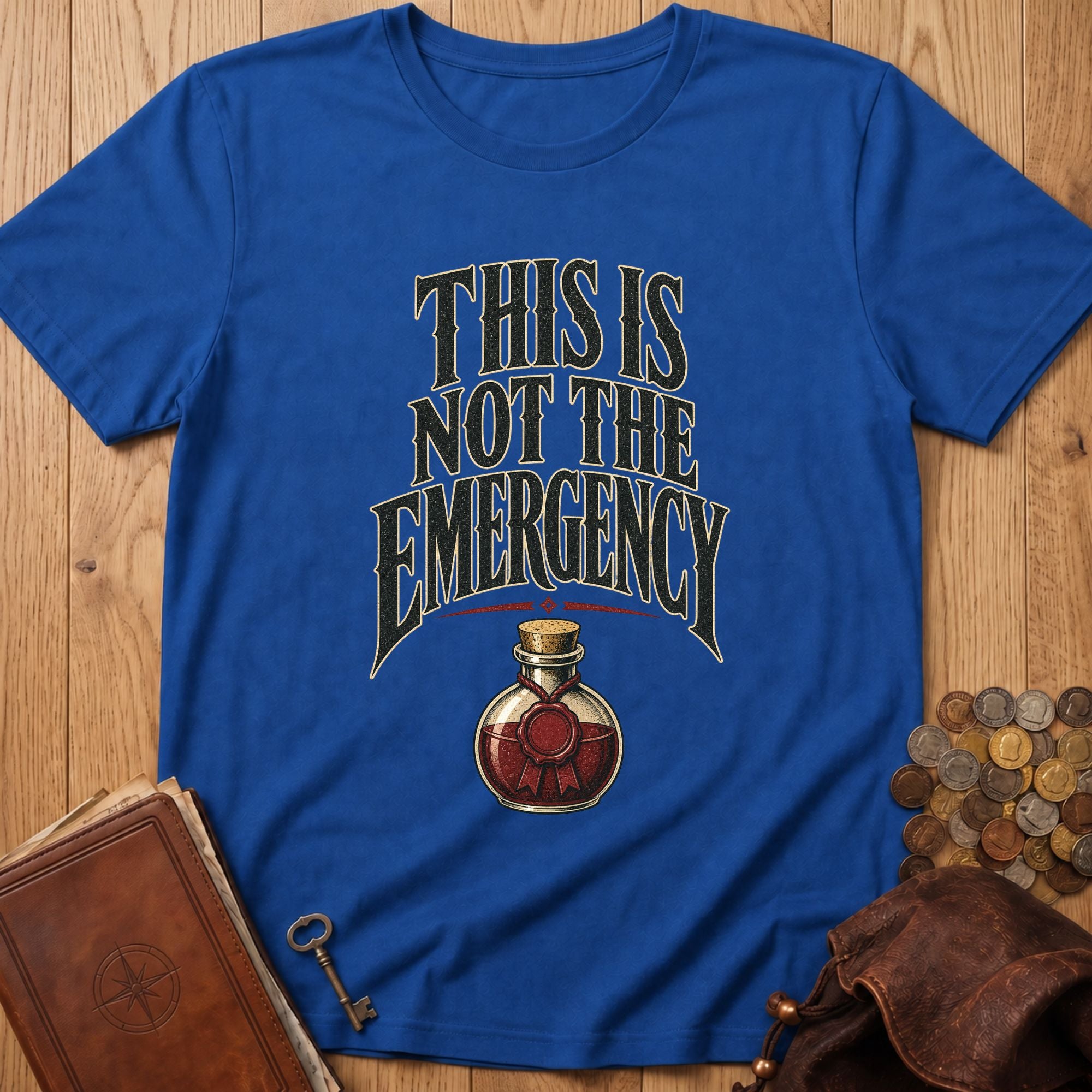 Not The Emergency T‑Shirt in Royal
