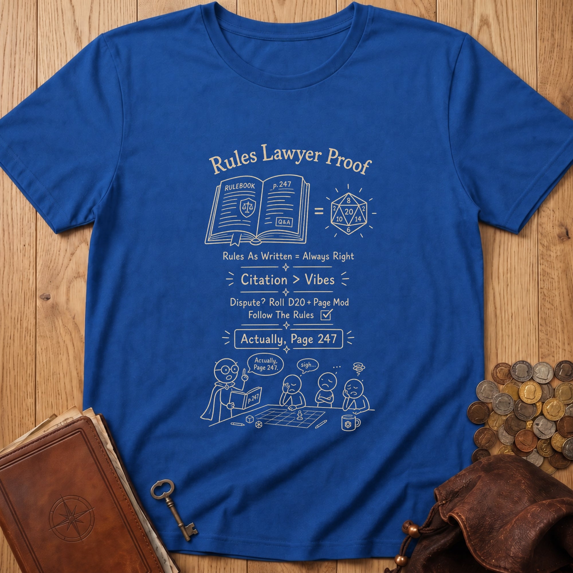 Rules Lawyer Proof T‑Shirt in Royal