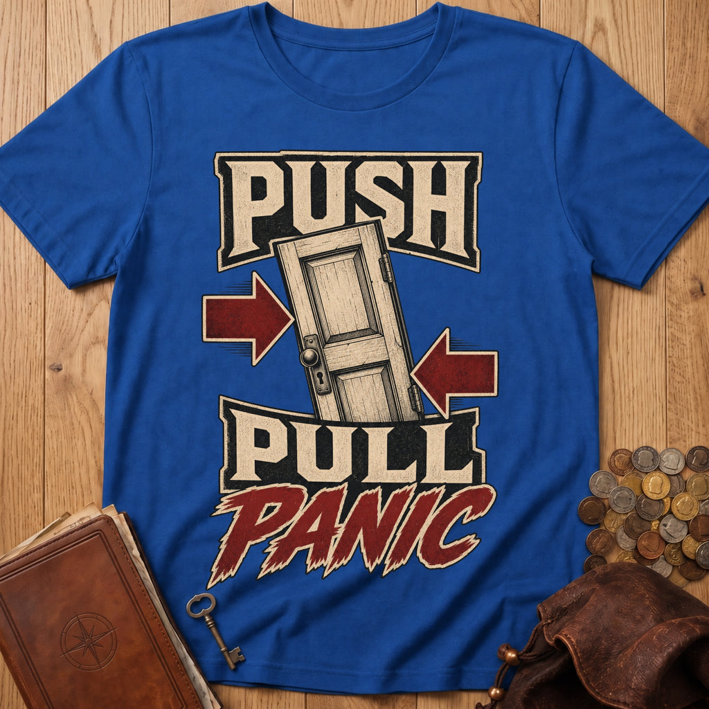 Push Pull Panic T‑Shirt in Royal